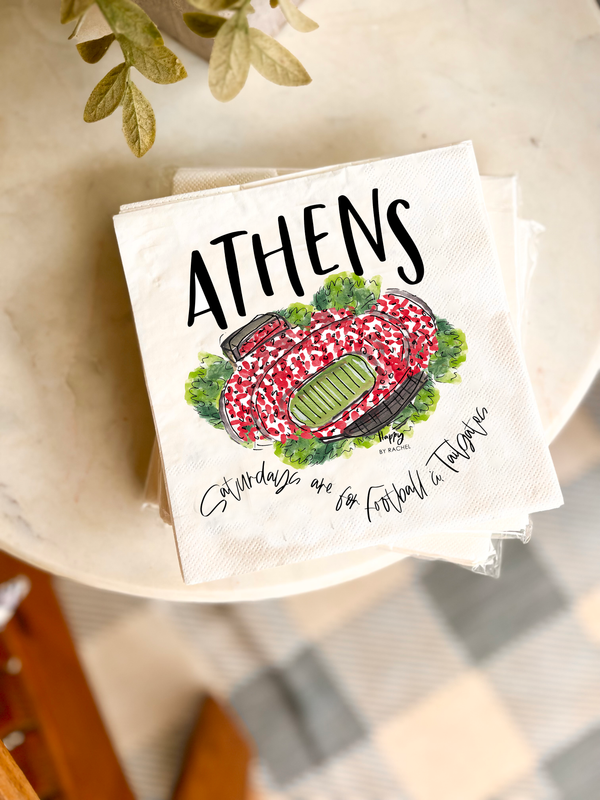 Athens, GA Tailgate Napkins-Pack of 20-Lunch Size-Full Color