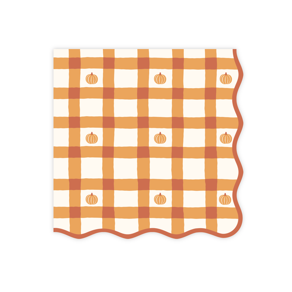 ELEGANT FALL PLAID DINNER NAPKINS