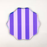 Pink, Orange & Purple Spooky Stripes Dinner Paper Plates