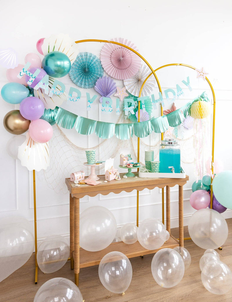 Happy Birthday Mermaid Banner Set