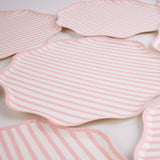 Petite Stripe – Pink and White Stripe Small Plates | Joy Ladder Premium Partyware