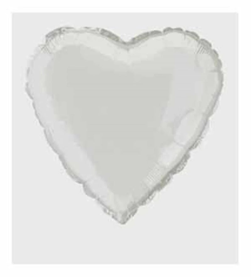 Foil Balloon 18in - Heart White