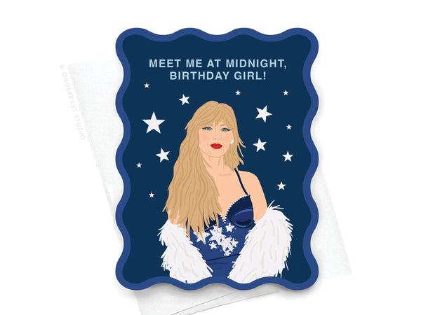 TS Midnights Wavy Die Cut Notecard