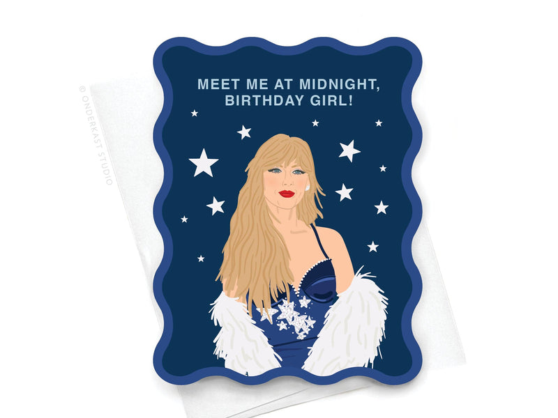 TS Midnights Wavy Die Cut Notecard