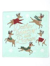 Funny Christmas Cocktail Napkins | Prancin Gold Foil - 20ct