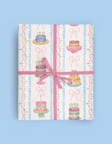 Watercolor Stripe Cake Wrapping Paper Roll 