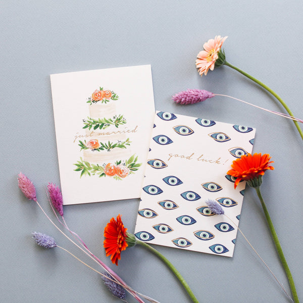 Evil Eyes Greeting Card | Cheers Congrats Card