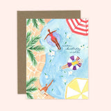 Warm Birthday Wishes card: White