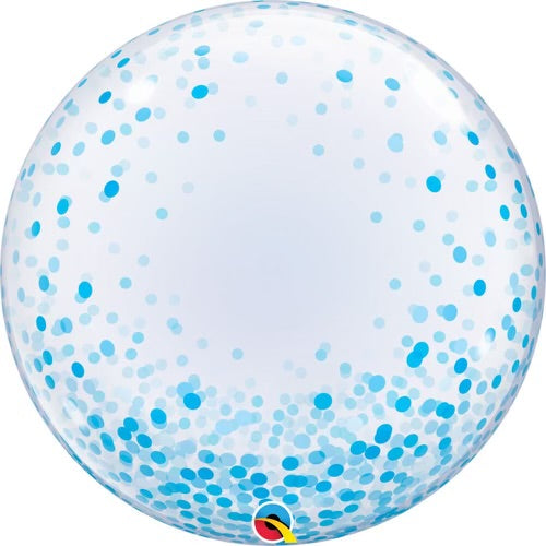 Deco Bubble 24” Blue Confetti Dots