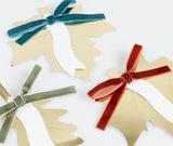 Gold Leaf Bow Place Cards