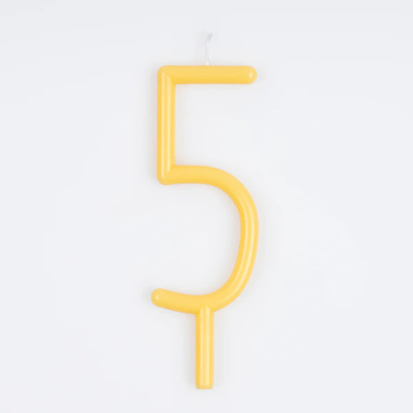Slim Number Candle - 5