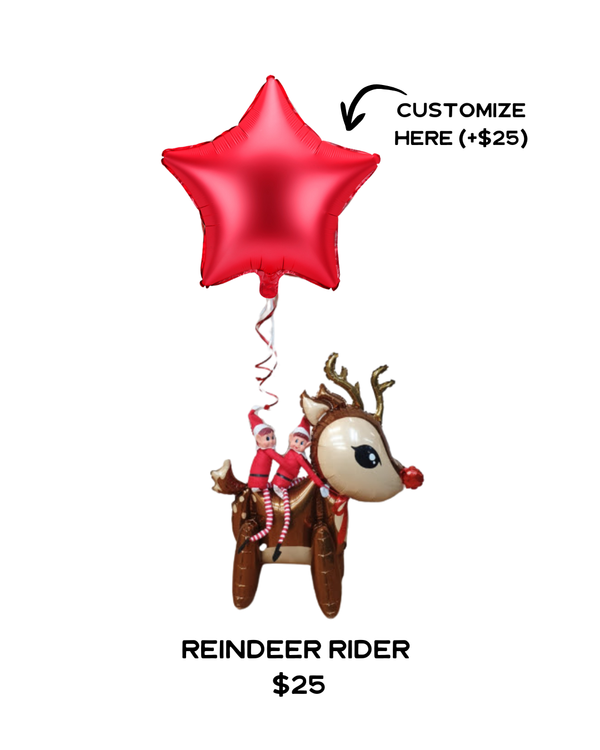 Riding Reindeer Elf on a Shelf Arrival