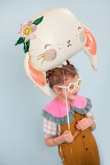 26” Floral Easter Bunny Chick Foil Balloon