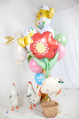 31” Easter Floral Chick Foil Balloon