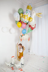 31” Easter Floral Chick Foil Balloon