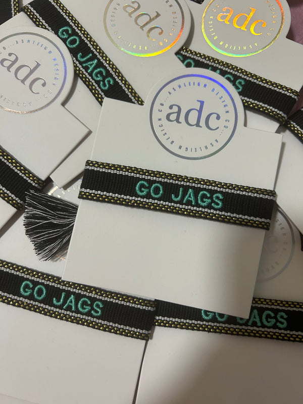 Custom Go Jags Embroidered Bracelet