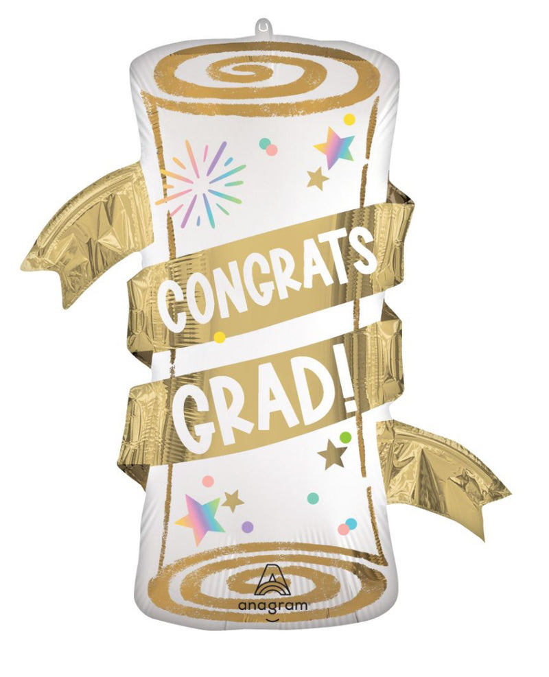 Supershape Satin Pastel Grad Party Diploma Balloon