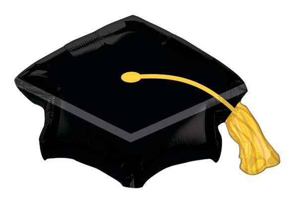 SuperShape Black Grad Cap Balloon