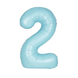 Jumbo Foil Number Balloon 34in Matte Pastel Blue 2