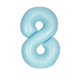 Jumbo Foil Number Balloon 34in Matte Pastel Blue 8