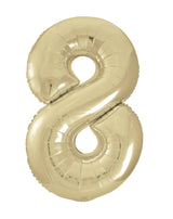 Jumbo Foil Number Balloon 34in Gold - 8