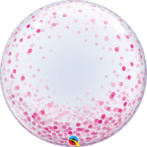 Deco Bubble 24” Pink Confetti Dots
