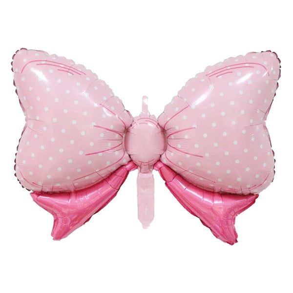 27” Pink Polka Dot Bow Balloon
