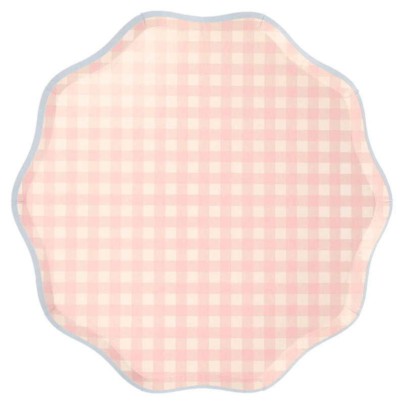 Gingham Dinner Plates