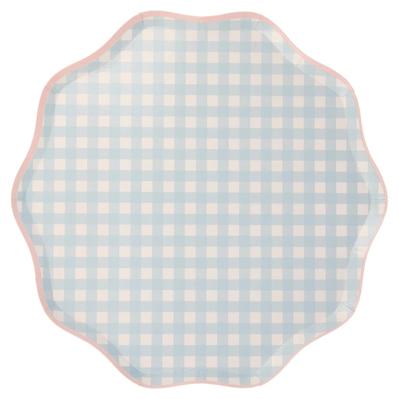 Gingham Dinner Plates