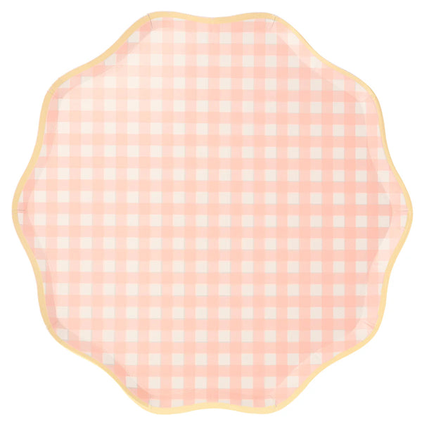 Gingham Dinner Plates