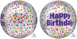 Orbz Happy Birthday Funfetti Balloon