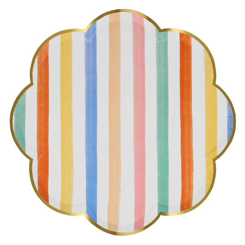 Colorful Pattern Dinner Plates (x 8)