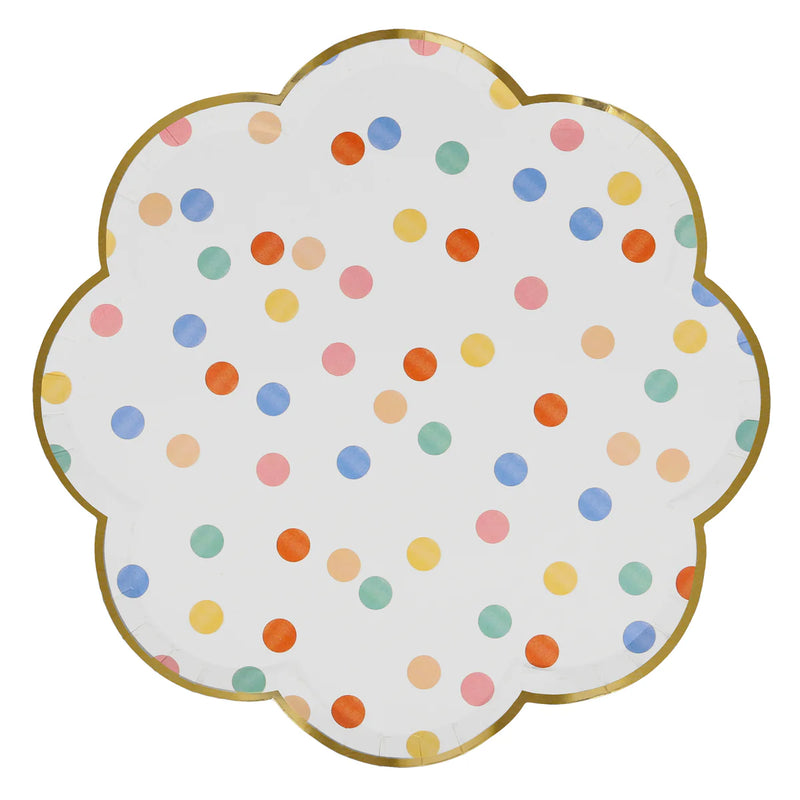 Colorful Pattern Dinner Plates (x 8)