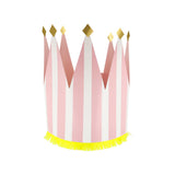 Stripe Party Crowns (x8)