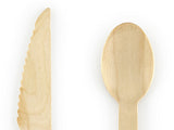 Gold Stars Wooden Cutlery