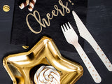 Gold Stars Wooden Cutlery