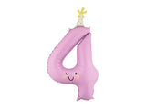 34” Matte #4 Party Hat Foil Balloon