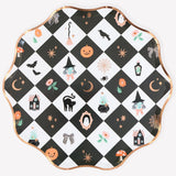 Patchwork Halloween Large Paper Plates (x8)