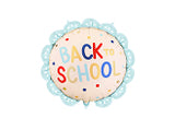20’’ Back to School Scalloped Cream and Blue Foil Balloon