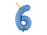 34” Matte #6 Party Hat Foil Balloon