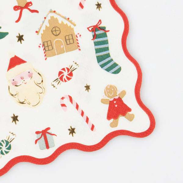 Jolly Christmas Small Napkins (x16)