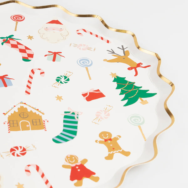 Jolly Christmas Dinner Plates (x8)