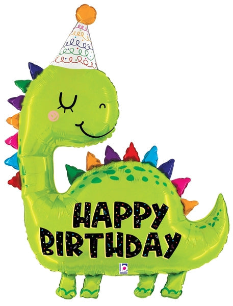 52" Foil Shape Dino Birthday Foil Balloon