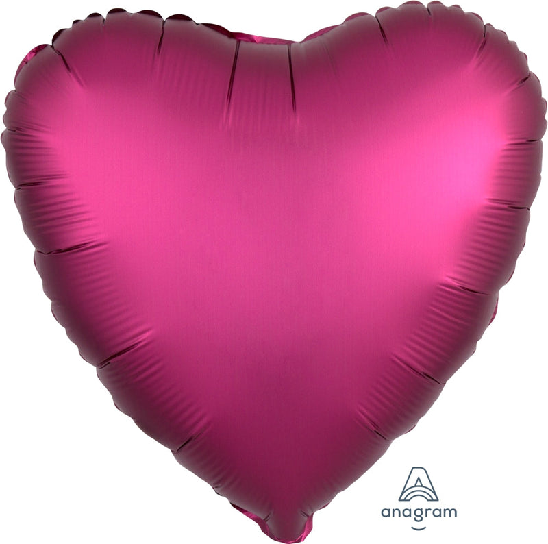 18" Satin Luxe Pomegranate Heart Foil Balloon