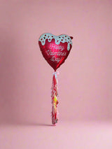 36" Happy Valentine's Day Melted Heart Matte Foil Balloon with Tassel Tail