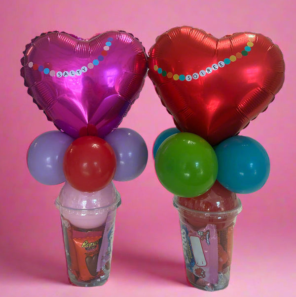 Friendship Bracelet Valentines Day Balloon + Candy