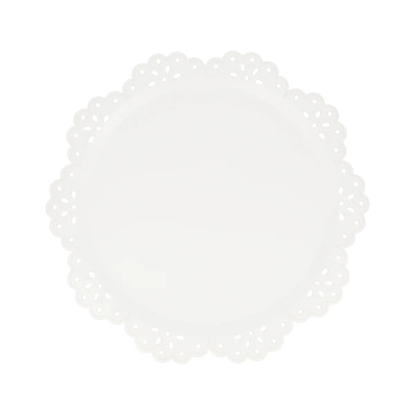 Broderie Anglaise Lace White Side Plates (x 8)