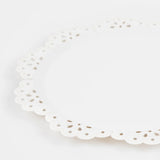 Broderie Anglaise Lace White Side Plates (x 8)