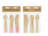 Light Pink Wooden Cutlery