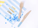 Light Blue Wooden Cutlery